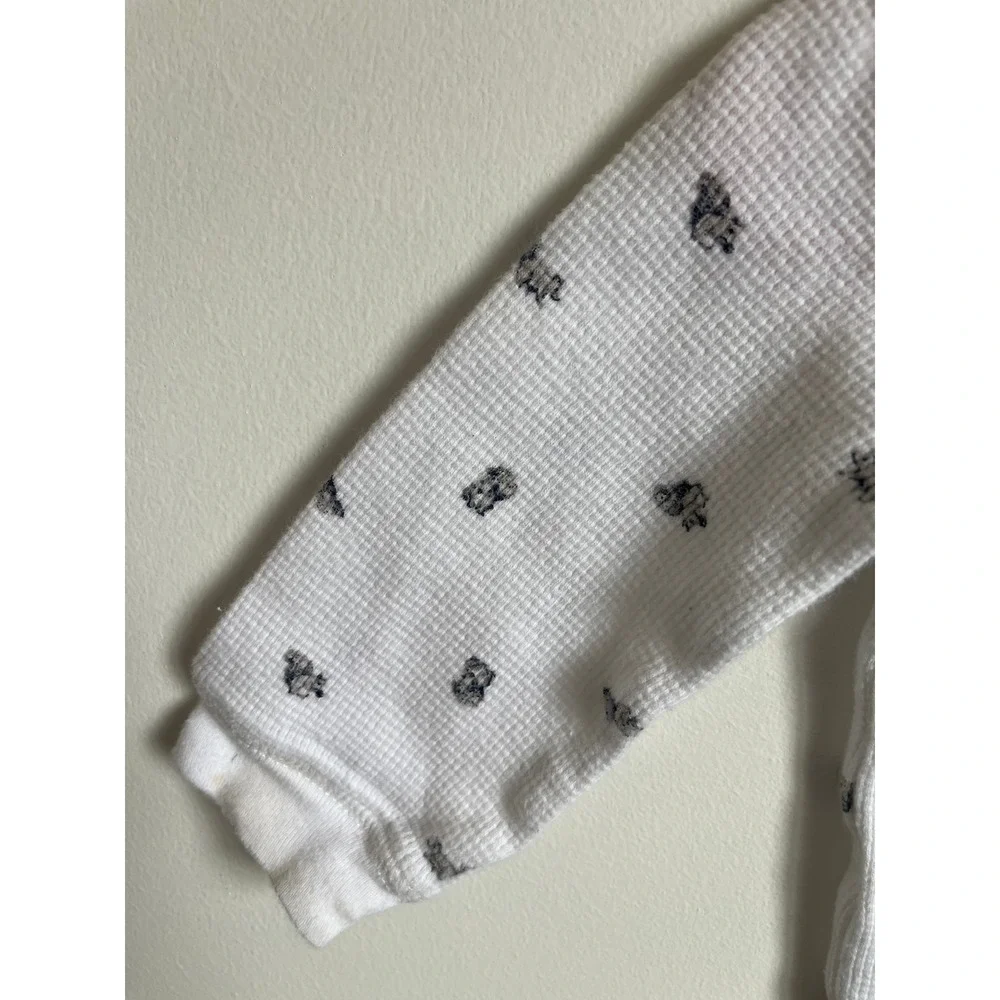 Carters Baby Boys White Waffle Knit Henley Bodysuit Squirrel Print‎ 9M
